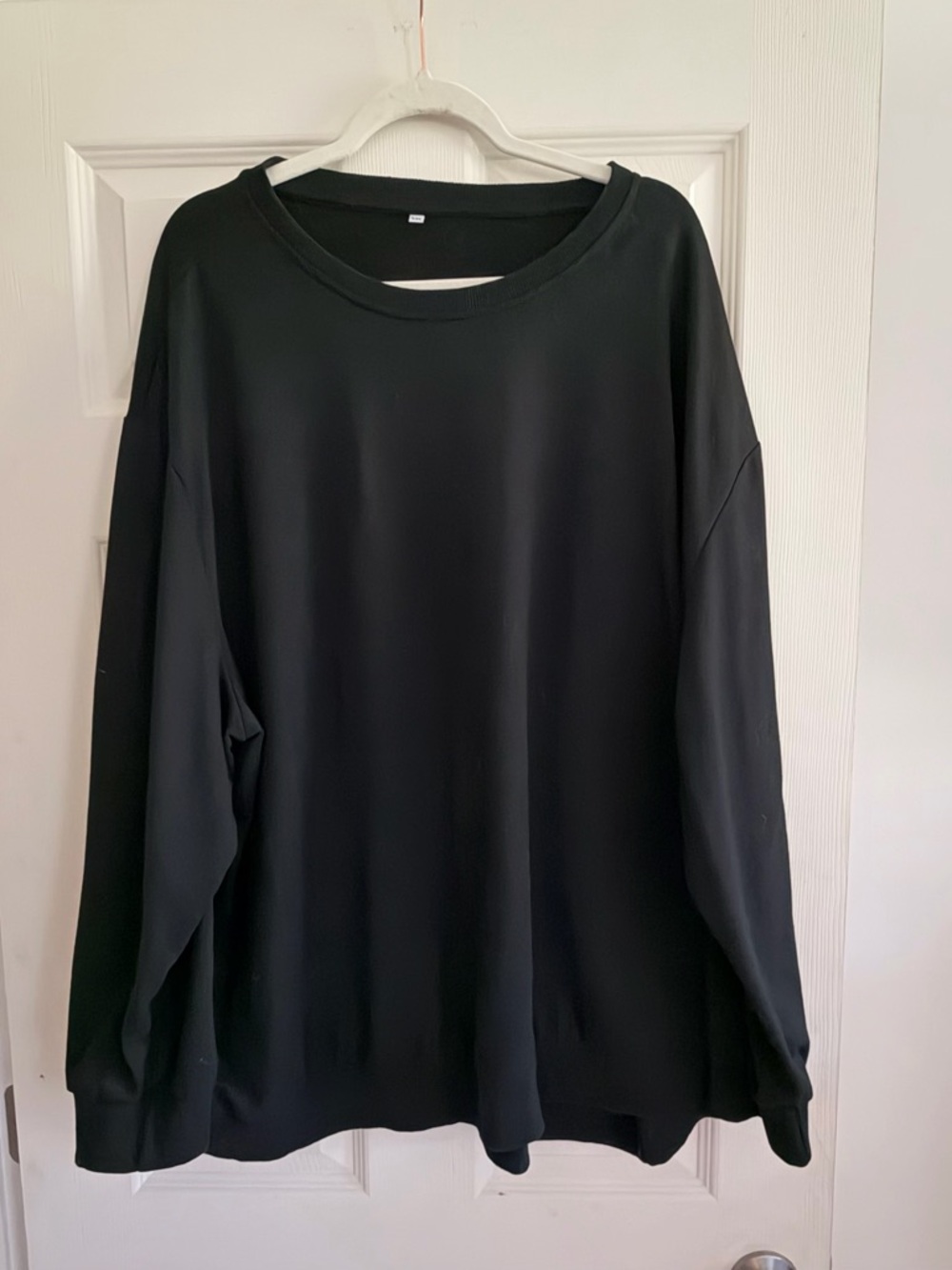 Black Oversized Crewneck Sweatshirt